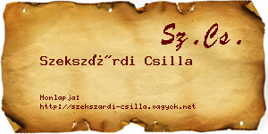 Szekszárdi Csilla névjegykártya