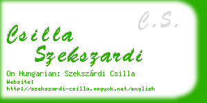 csilla szekszardi business card
